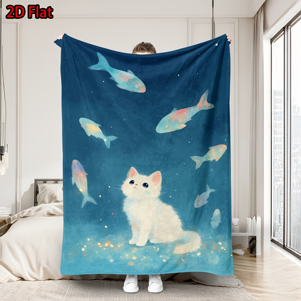 Baby Nursery Ocean Theme - Cute Whimsical Cat Underwater Ocean Theme