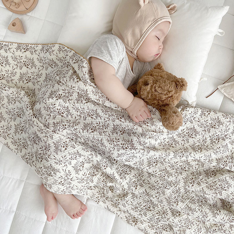 Swaddle Blanket Muslin - Summer Baby Blanket 2 Layer Thin