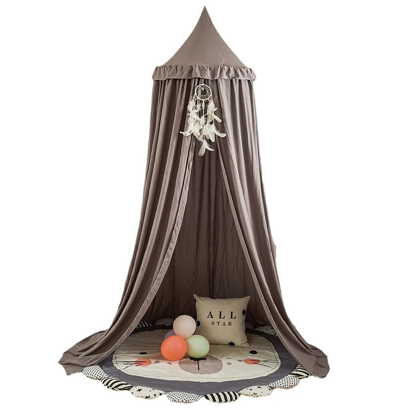 Baby Nursery Equipment - Pink Grey White Kids Tent Baby