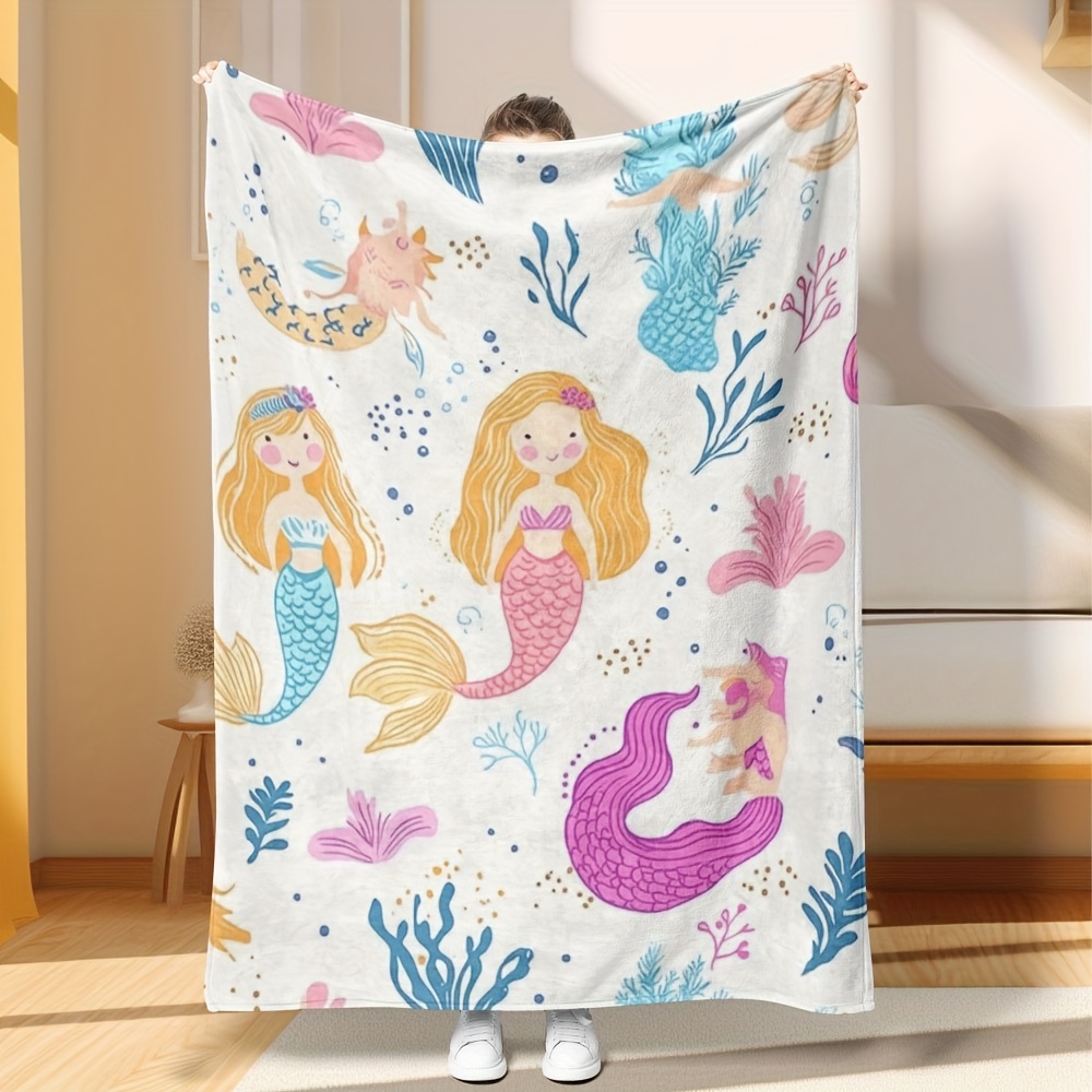 Baby Nursery Ocean Theme - Cute Mermaid Mermaidcore Ocean Theme Fleece
