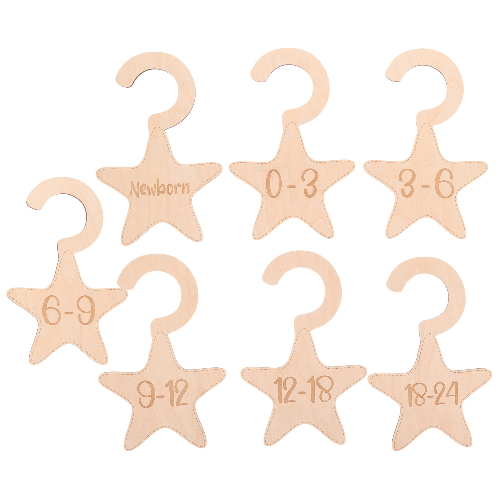 Closet Organizer Baby - 7Pcs Wood Baby Wardrobe Dividers Closet