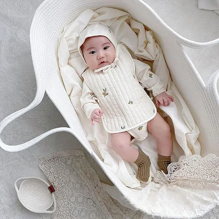 Baby Nursery Basket - Portable Baby Moses Basket Carrier Cotton