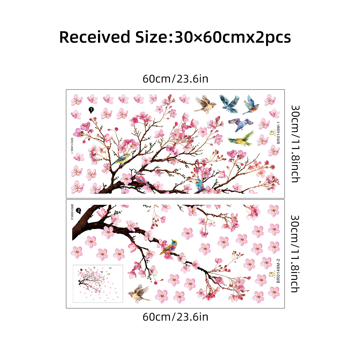 Watercolour Bird Flower Wall S - Baby Girl Nursery Quotes 评论和价格