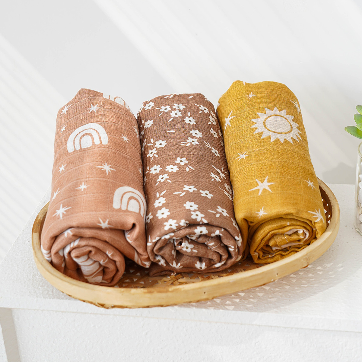 3PCS/Set Bamboo Muslin Swaddle - Swaddle Blanket Muslin 评论和价格
