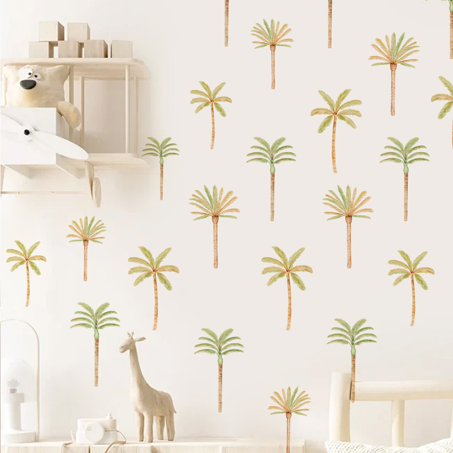 Boho Coconut Palm Tree Wall St - Baby Girl Nursery Quotes 评论和价格