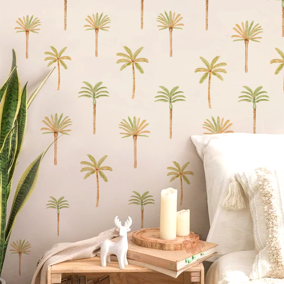 Boho Coconut Palm Tree Wall St - Baby Girl Nursery Quotes 评论和价格