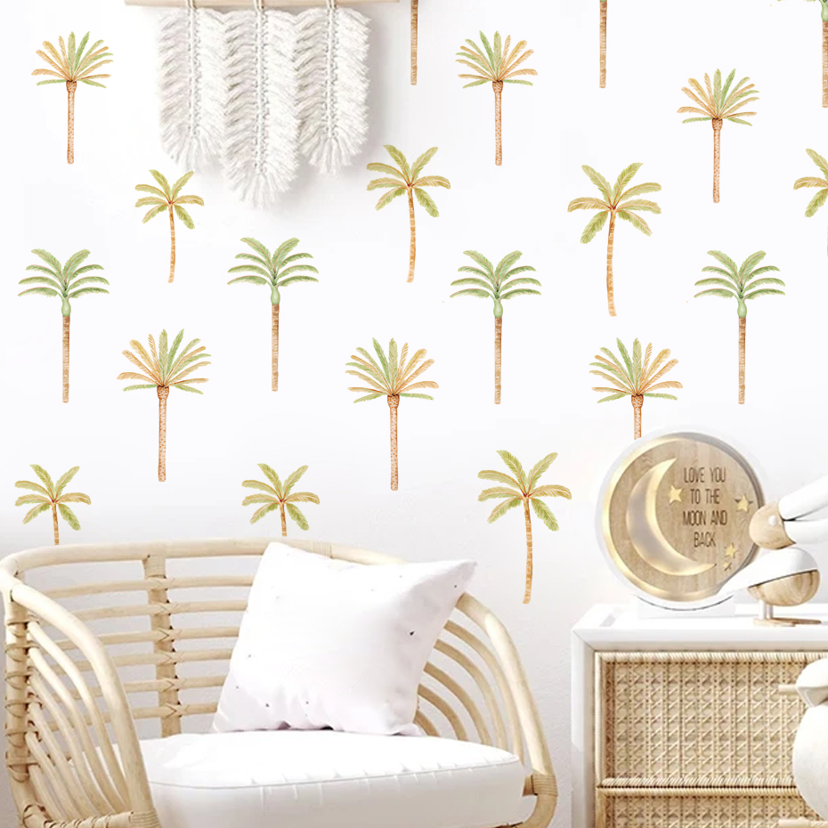 Boho Coconut Palm Tree Wall St - Baby Girl Nursery Quotes 评论和价格