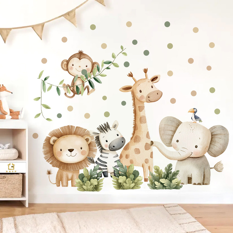 Boho Forest Animals Wall Stick - Baby Girl Nursery Quotes 评论和价格