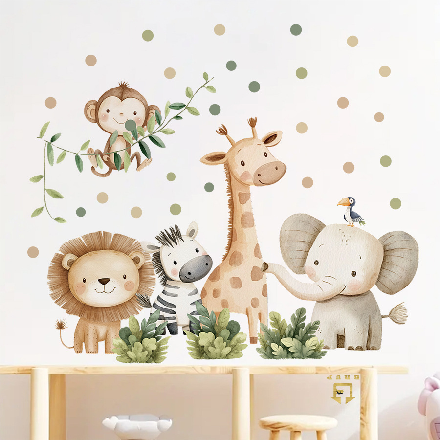 Boho Forest Animals Wall Stick - Baby Girl Nursery Quotes 评论和价格