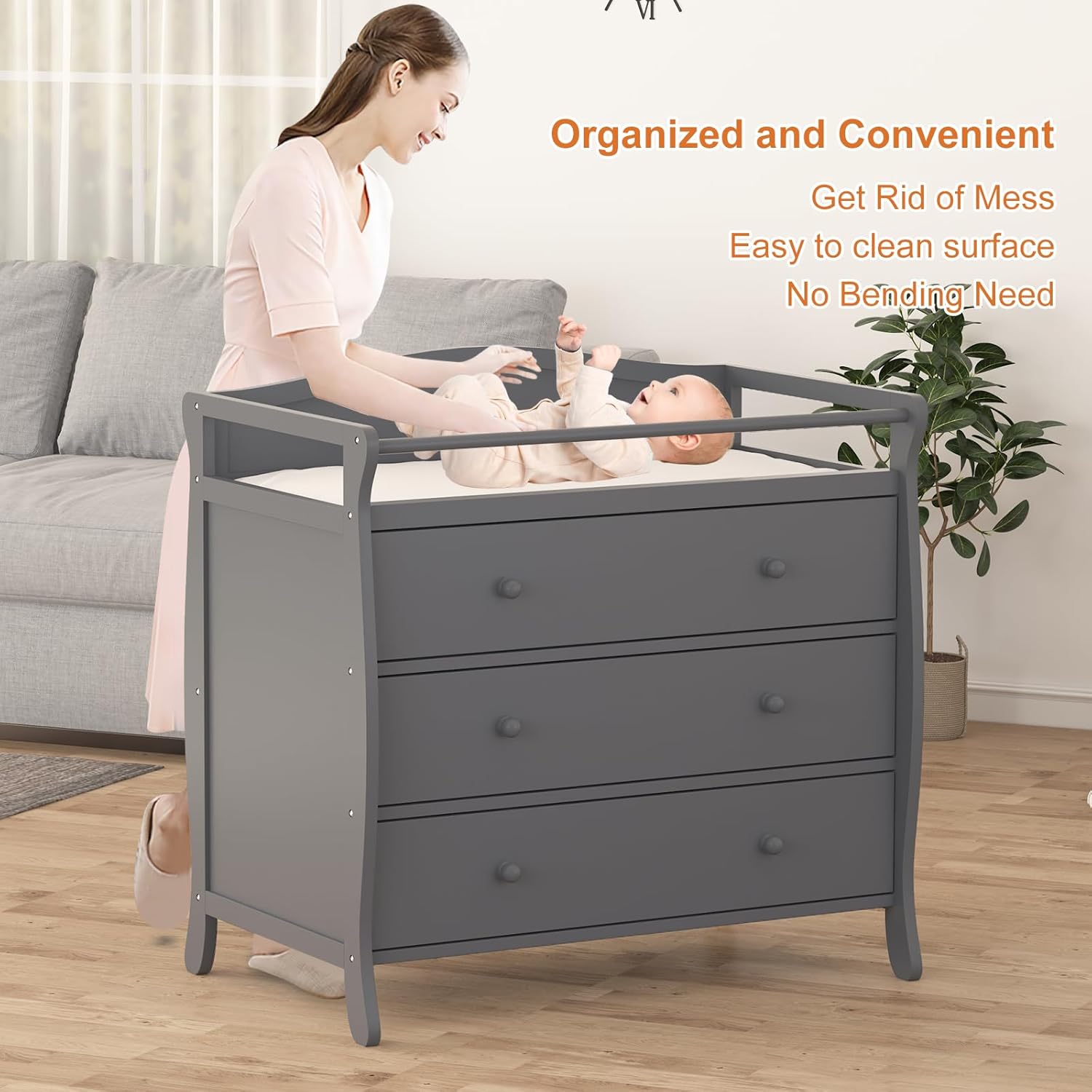 3 Drawers Baby Changing Table  - Baby Nursery Table 评论和价格