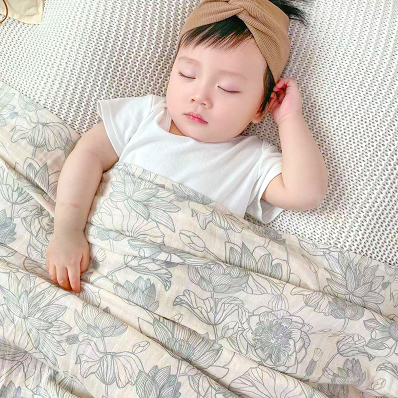 Cotton baby Swaddle Wrap  Baby - Swaddle Blanket Muslin 评论和价格