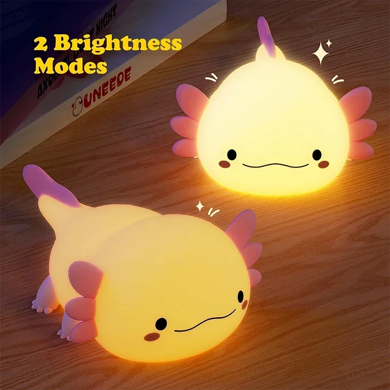 Cute Axolotl Night Light Silic - Baby Nursery Table 评论和价格