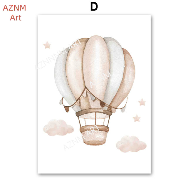 Elephant Balloon Rainbow Moon  - Baby Nursery Wall Art 评论和价格