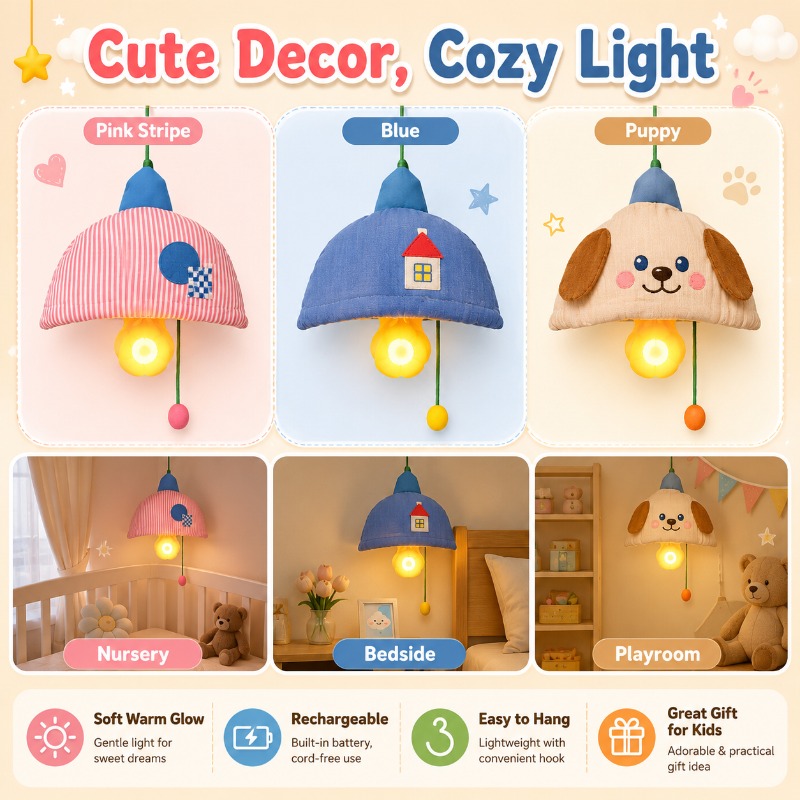 Rechargeable Hanging Night Lig - Baby Nursery Lampshade 评论和价格