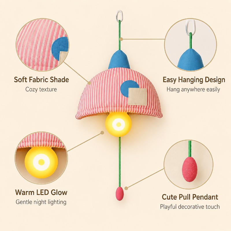 Rechargeable Hanging Night Lig - Baby Nursery Lampshade 评论和价格