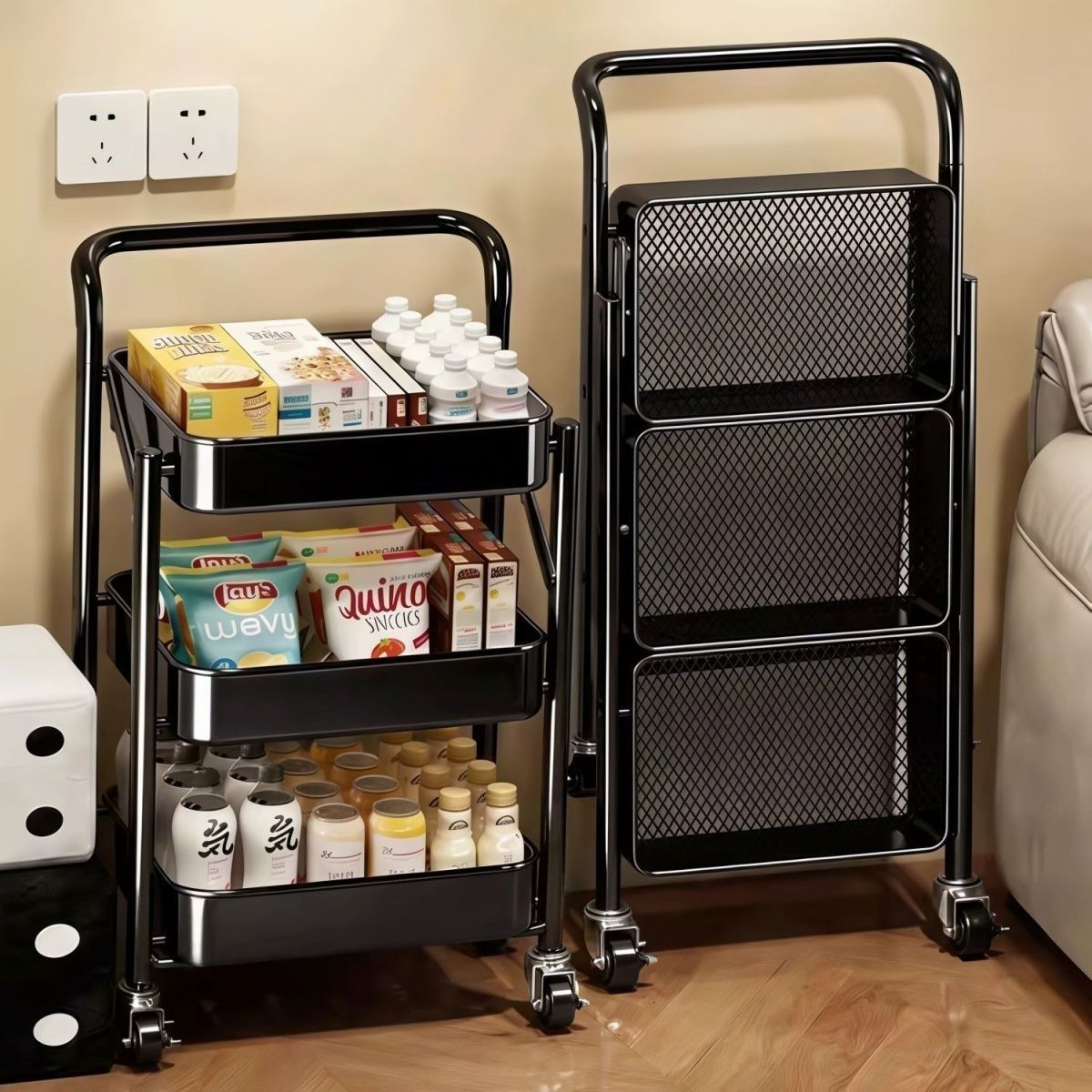 Multi-Scene Rolling Storage Ca - Baby Nursery Cart 评论和价格