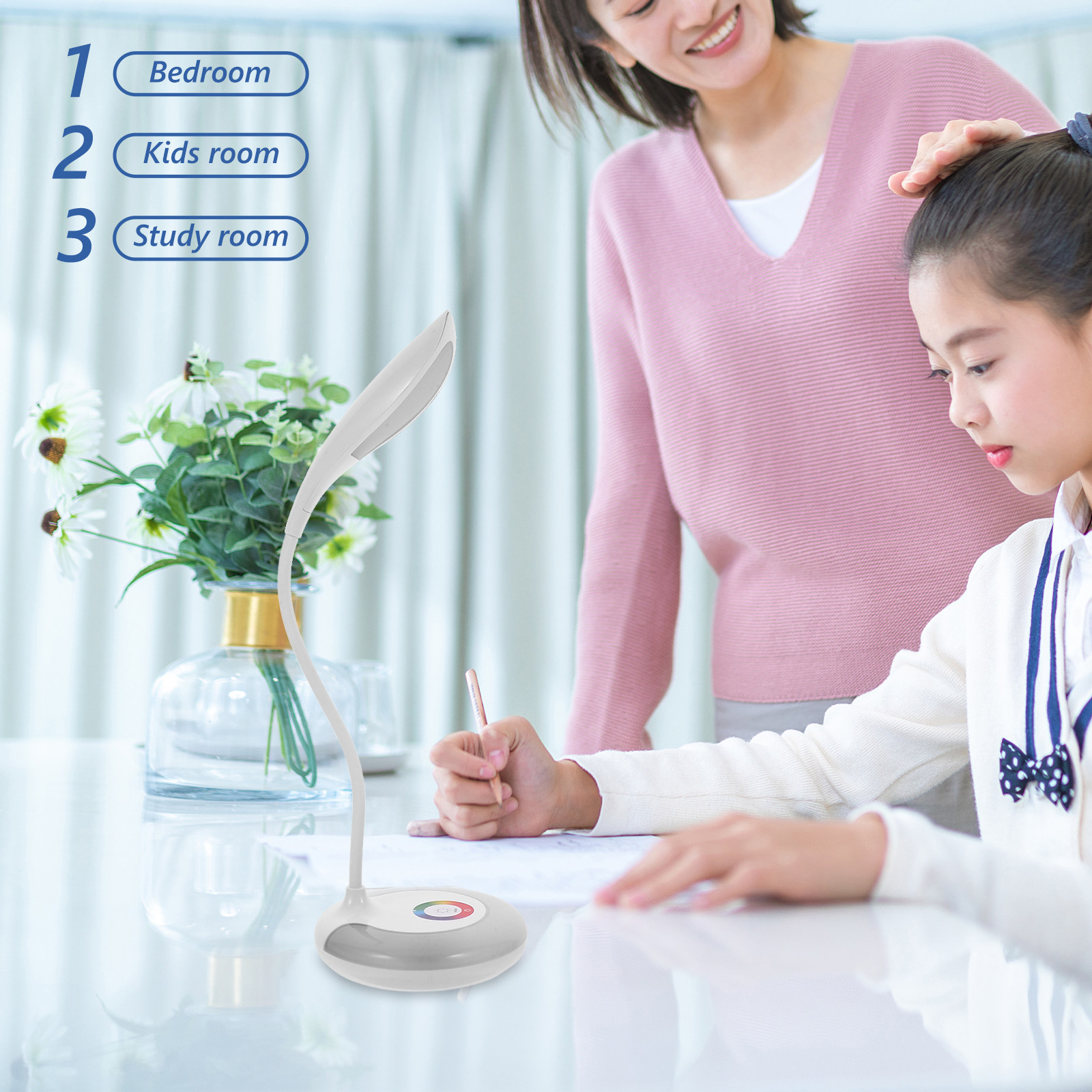 Touch Control Dimmable Desk La - Baby Nursery Table 评论和价格