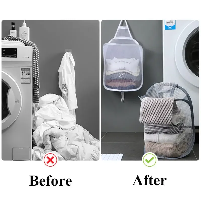 Hanging Laundry Basket Foldabl - Closet Organizer Baby 评论和价格