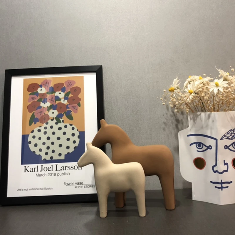 Nordic Wooden Horse Ornaments  - Baby Nursery Table 评论和价格