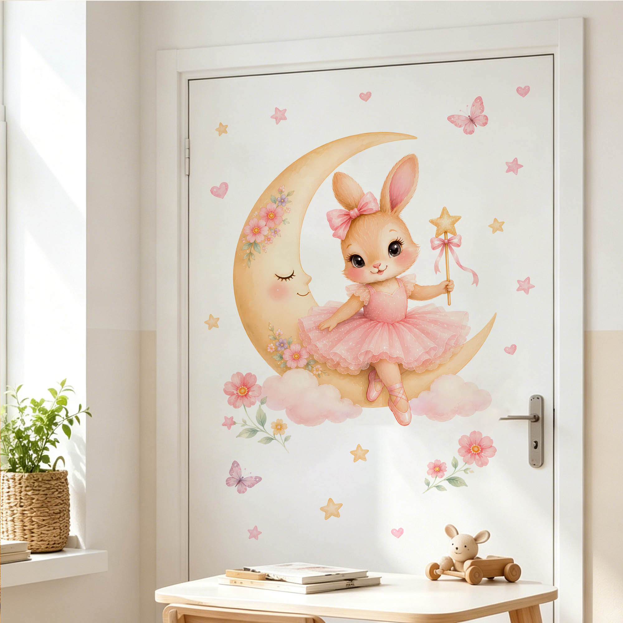 Watercolor Ballerina Bunny Moo - Baby Girl Nursery Quotes 评论和价格