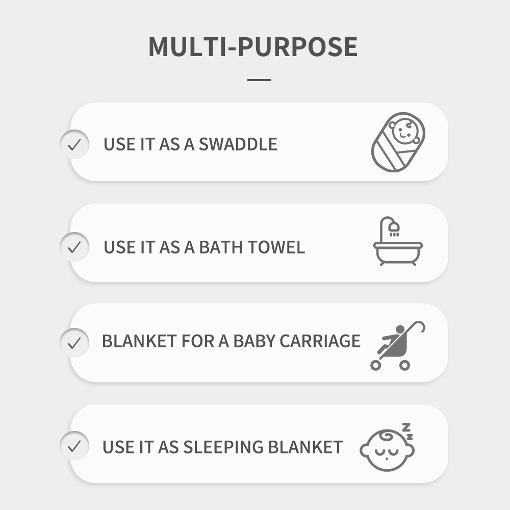 Happyflute 120x110cm Muslin Ba - Swaddle Blanket Muslin 评论和价格