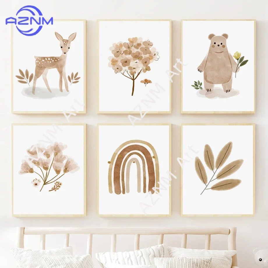 Boho Nursery Wall Art Canvas - - Baby Nursery Wall Art 评论和价格