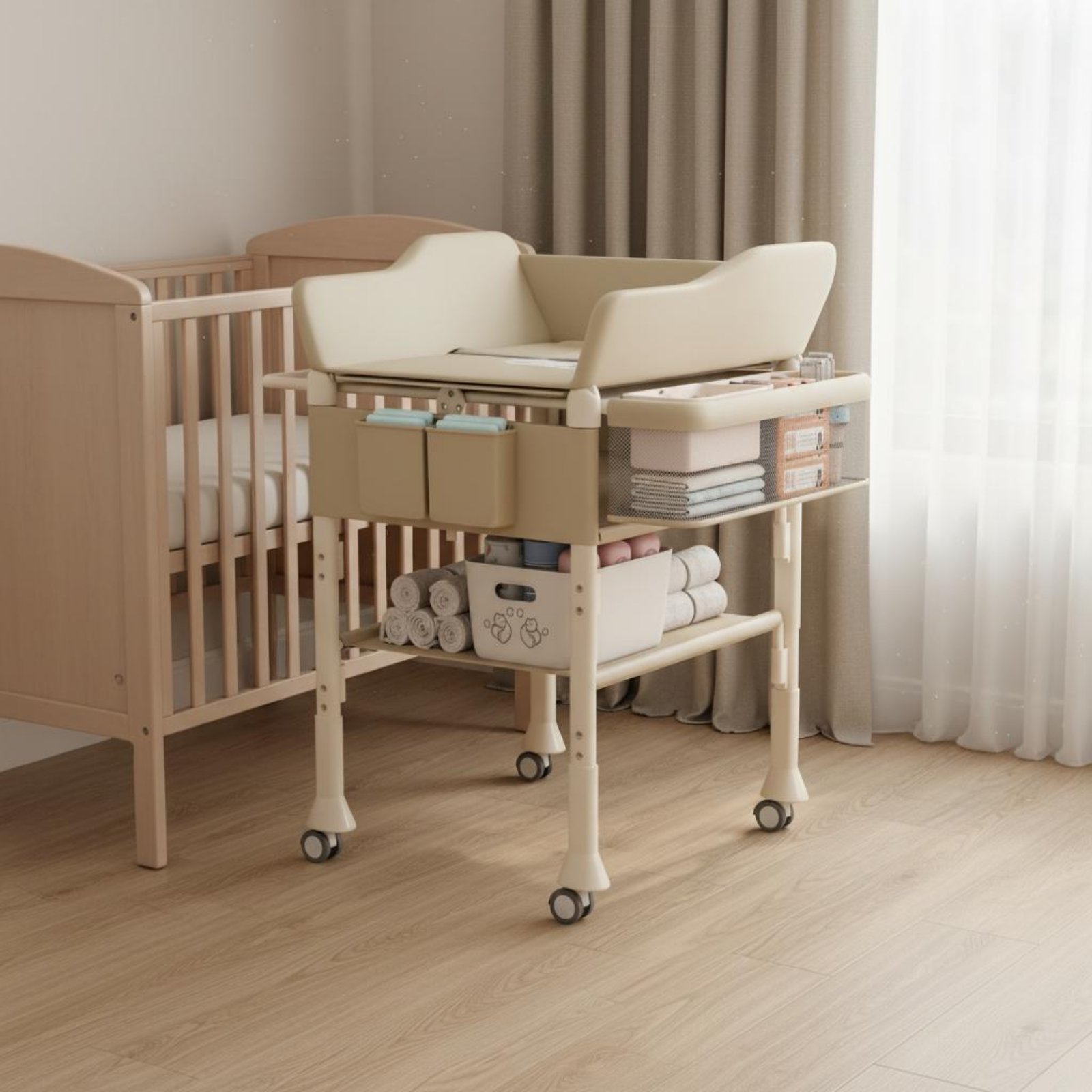 Baby Bath Changing Table Combo - Baby Nursery Table 评论和价格