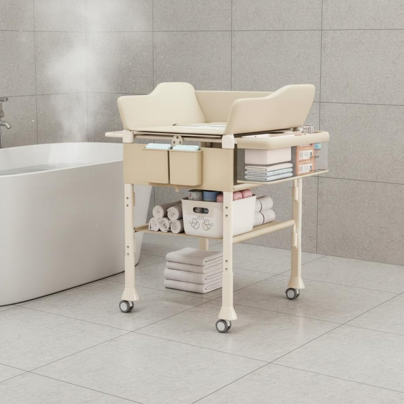 Baby Bath Changing Table Combo - Baby Nursery Table 评论和价格