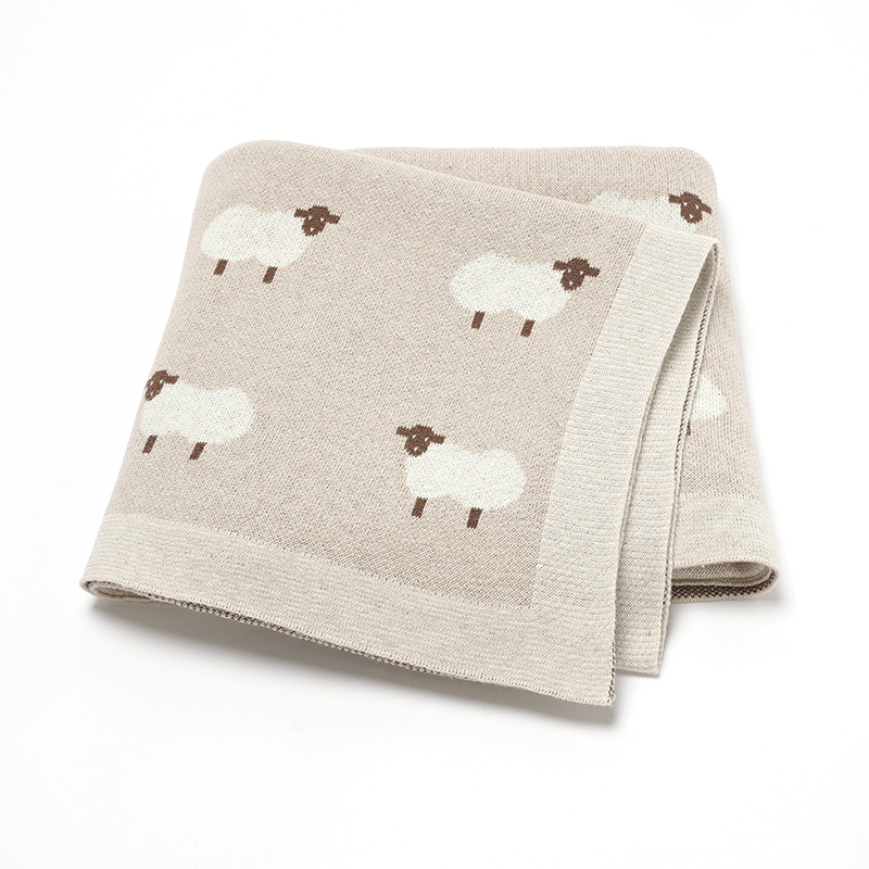 Cute Sheep Print Muslin Newbor - Swaddle Blanket Muslin 评论和价格