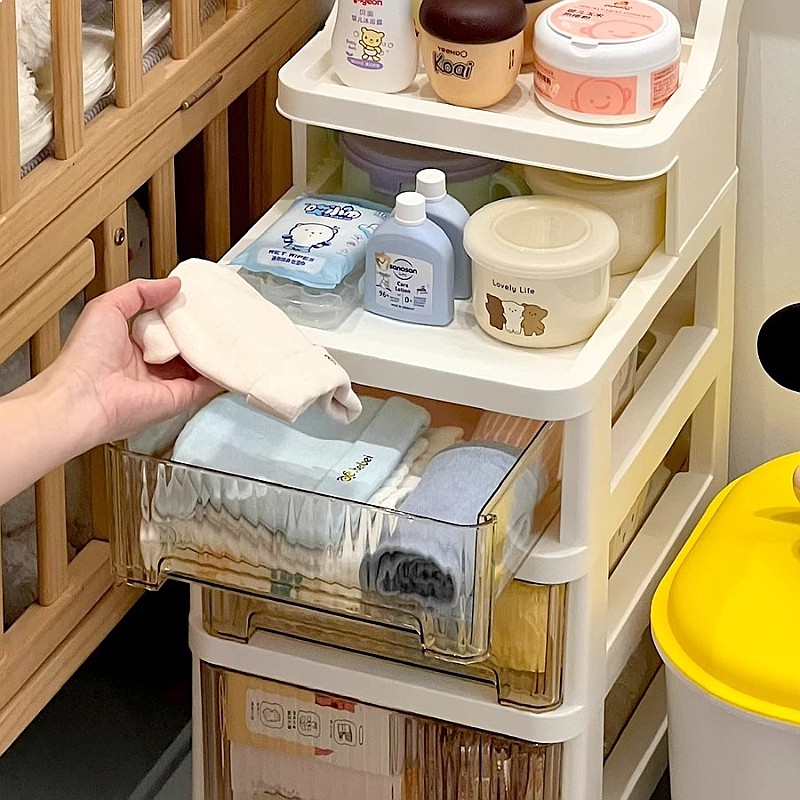 3-Tier Rolling Storage Cart Nu - Baby Nursery Cart 评论和价格
