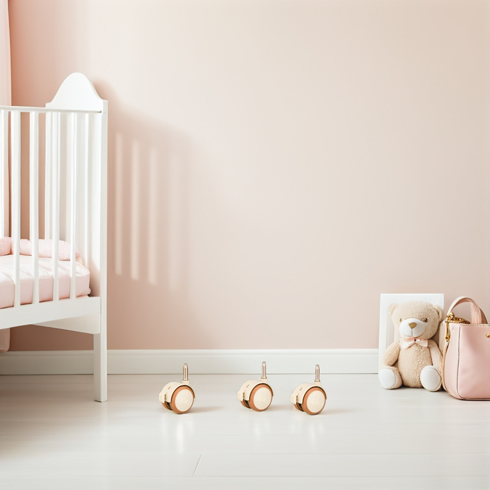 4Pcs Baby Crib Wheels Rubber S - Baby Nursery Cart 评论和价格