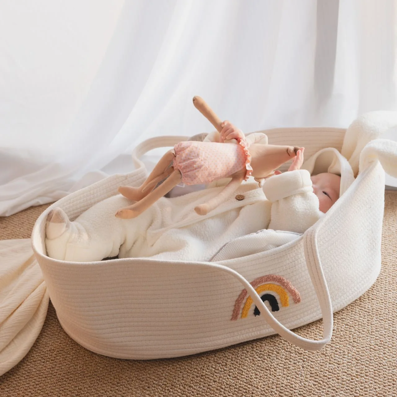 Portable Baby Carrying Basket  - Baby Nursery Basket 评论和价格