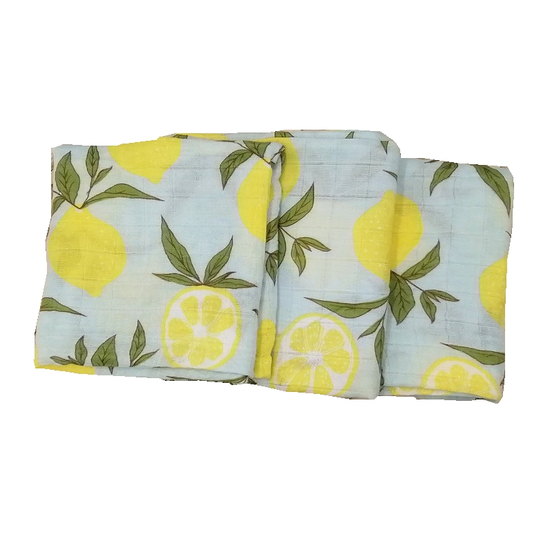 Print Bamboo Cotton Fabric 3pc - Swaddle Blanket Muslin 评论和价格