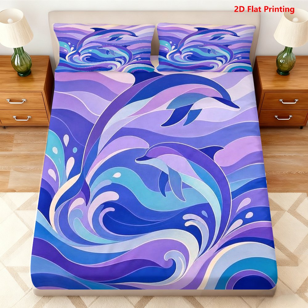 Ocean Wave Dolphin Bedding Set - Baby Nursery Ocean Theme 评论和价格