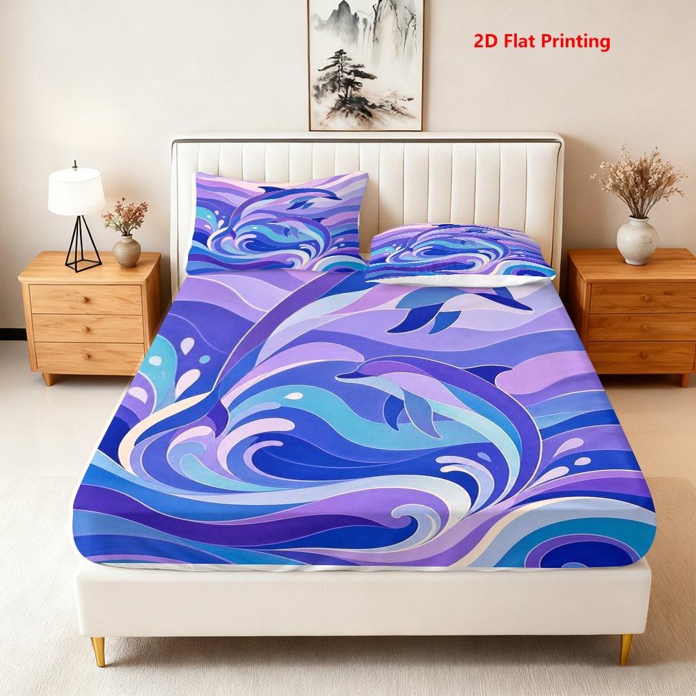 Ocean Wave Dolphin Bedding Set - Baby Nursery Ocean Theme 评论和价格