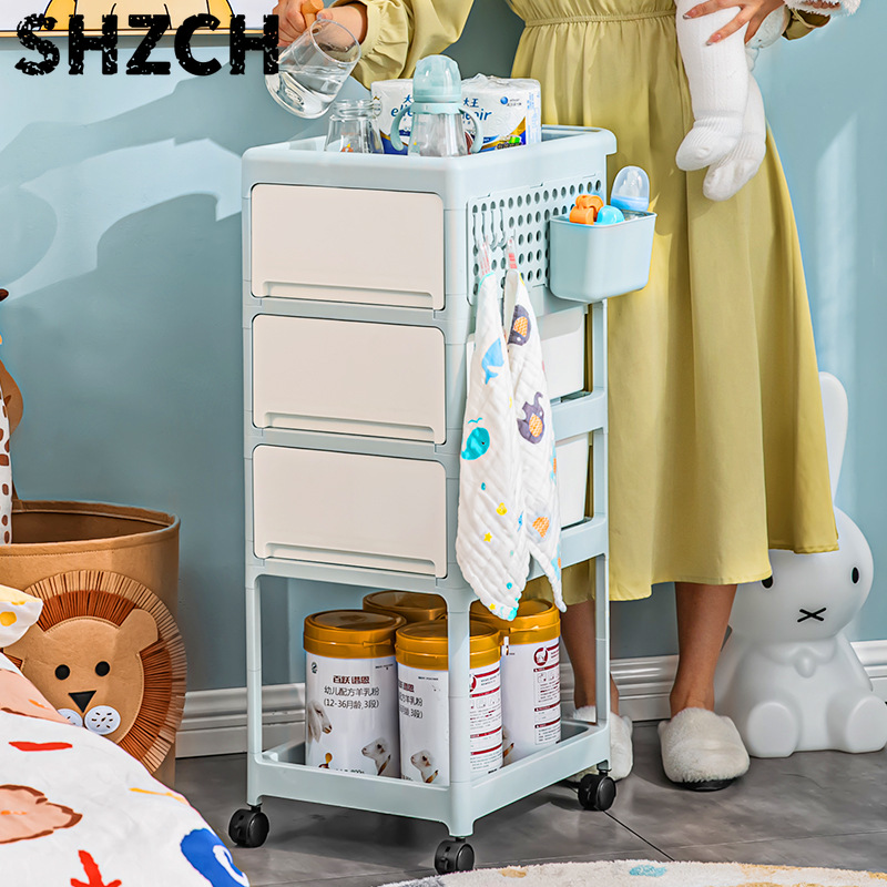 Cream Mobile Storage Cart,Mult - Baby Nursery Cart 评论和价格