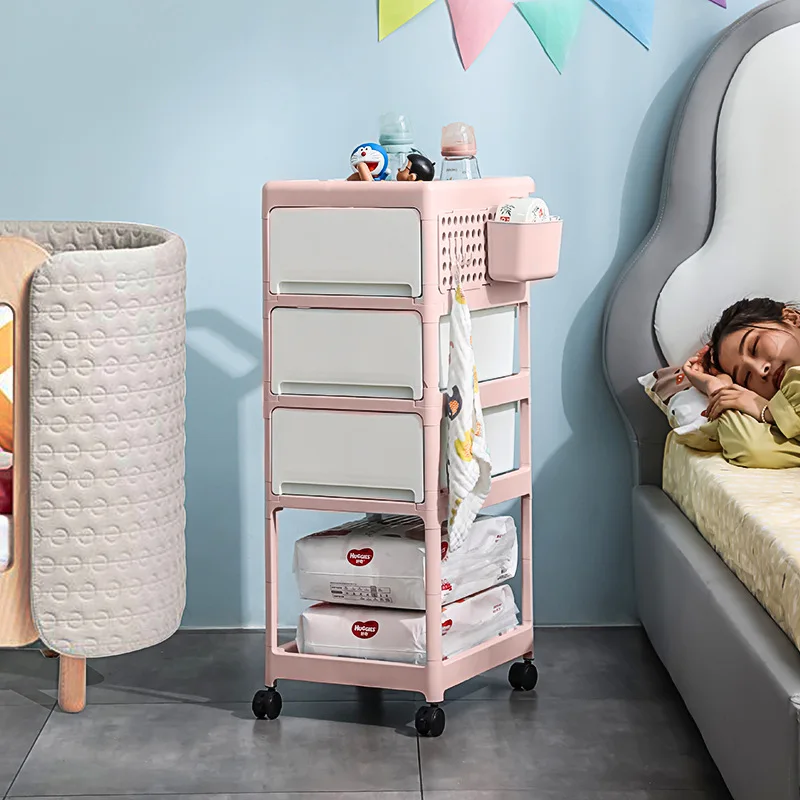 Cream Mobile Storage Cart,Mult - Baby Nursery Cart 评论和价格