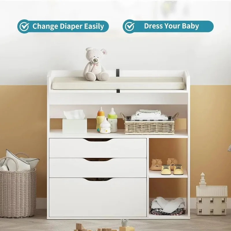Contemporary minimalist MDF wh - Baby Nursery Table 评论和价格