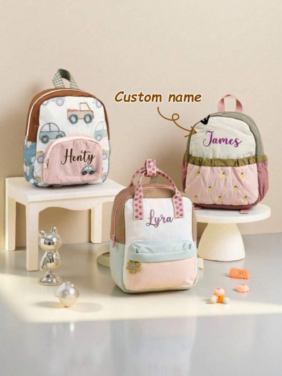 Custom Name Embroidered Cute B - Baby Nursery Backpack 评论和价格