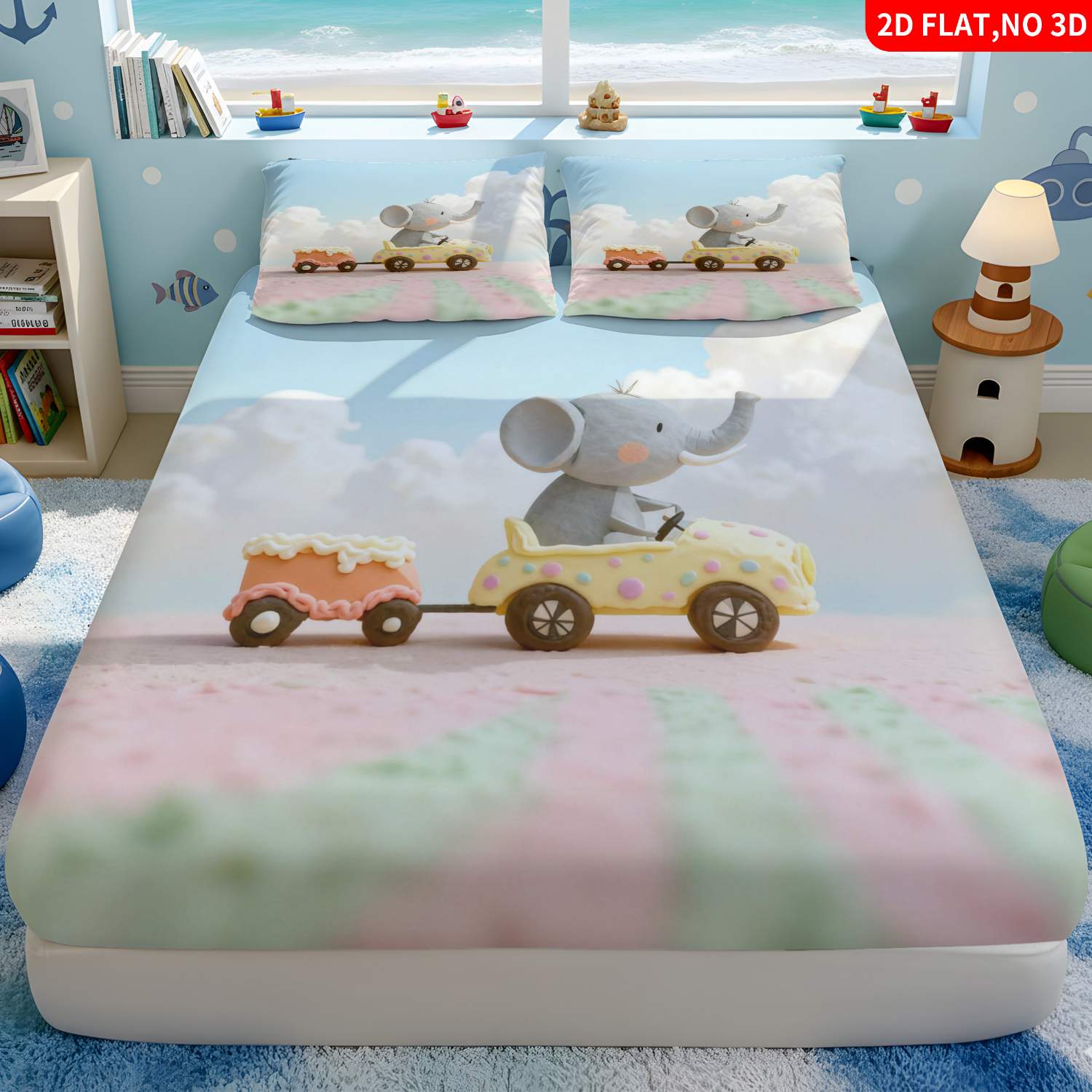 Christmas 2D Digital Print Thr - Baby Nursery Elephant Theme 评论和价格
