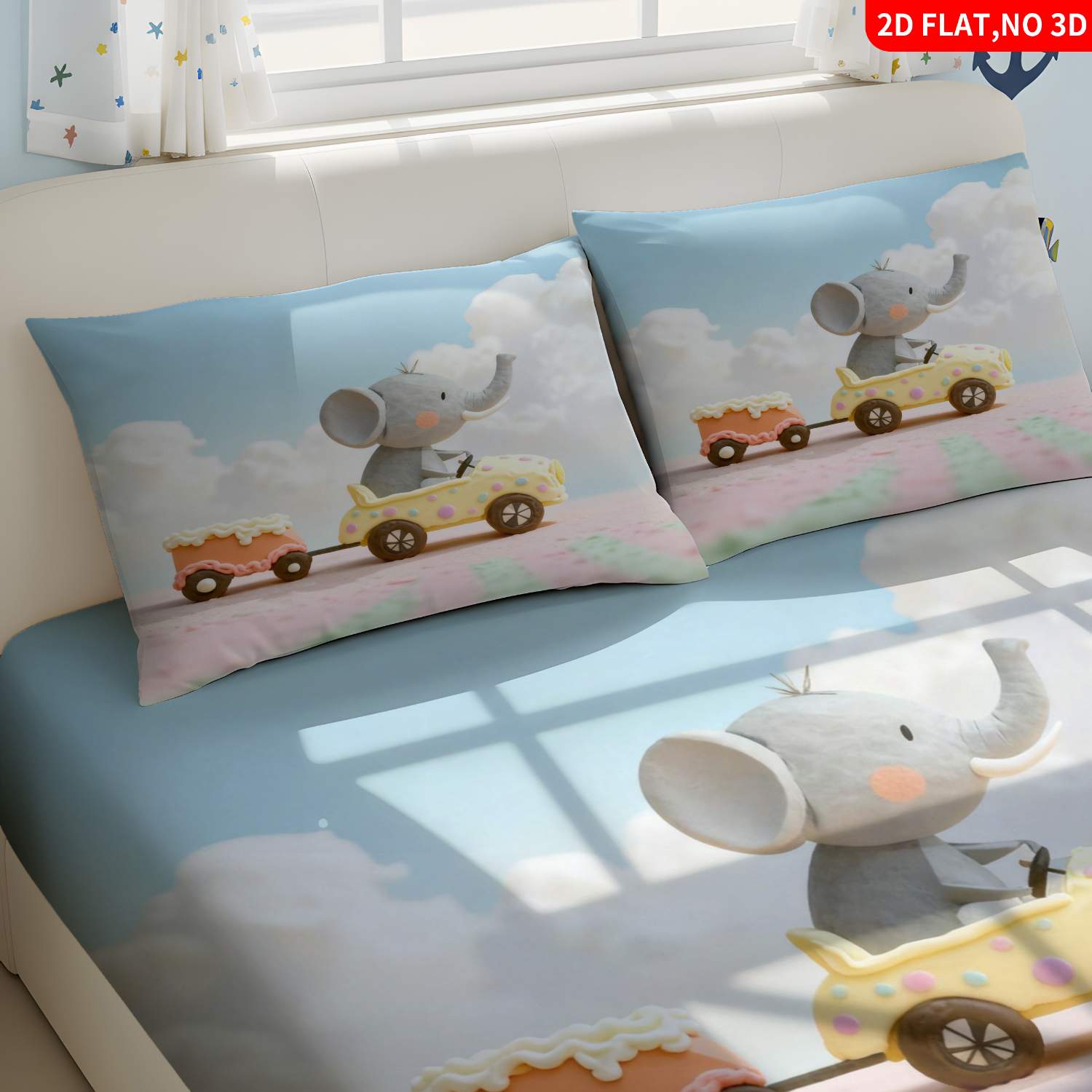 Christmas 2D Digital Print Thr - Baby Nursery Elephant Theme 评论和价格