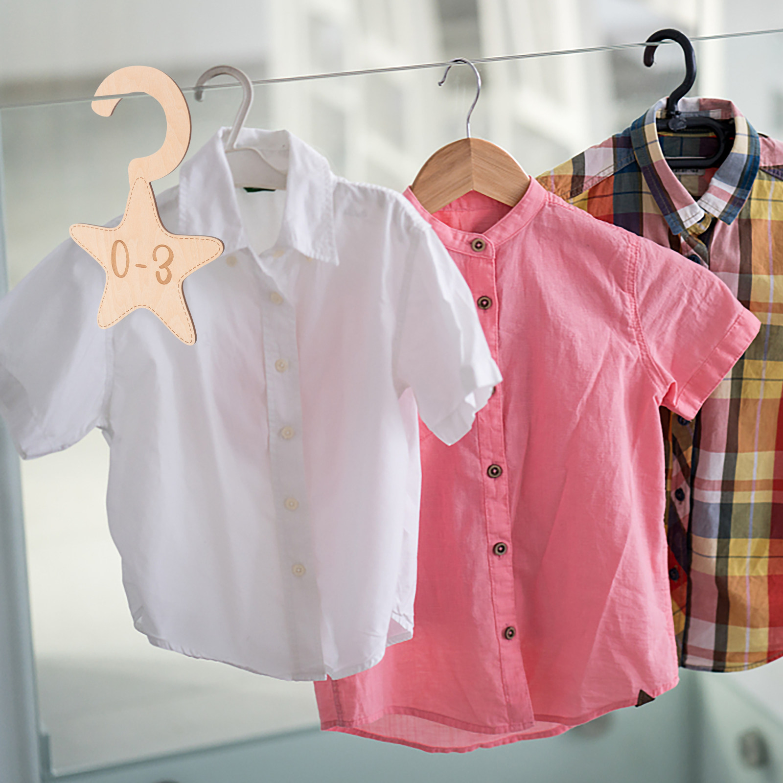 7Pcs Wood Baby Wardrobe Divide - Closet Organizer Baby 评论和价格