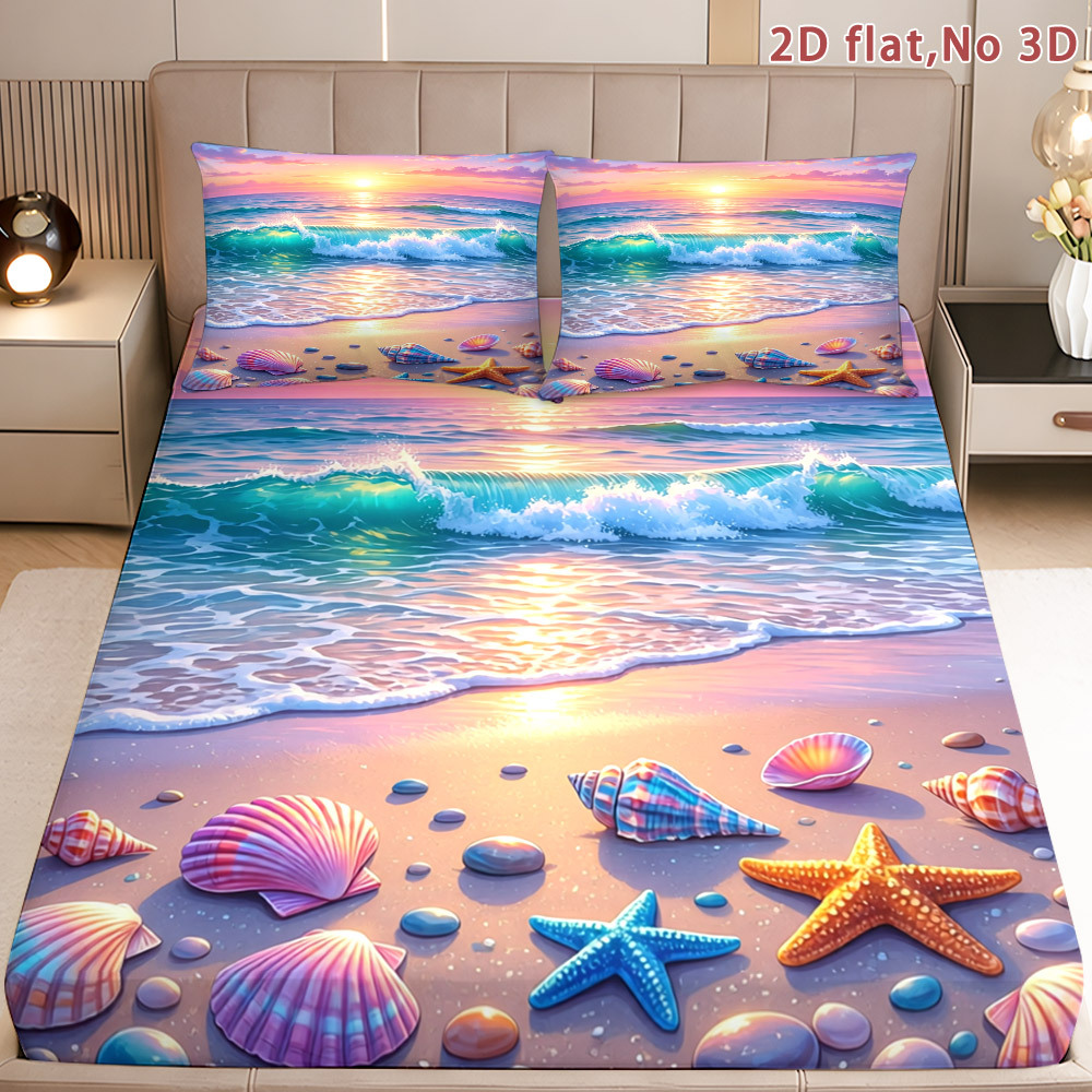 Ocean-Themed Fitted Sheet, Pri - Baby Nursery Ocean Theme 评论和价格