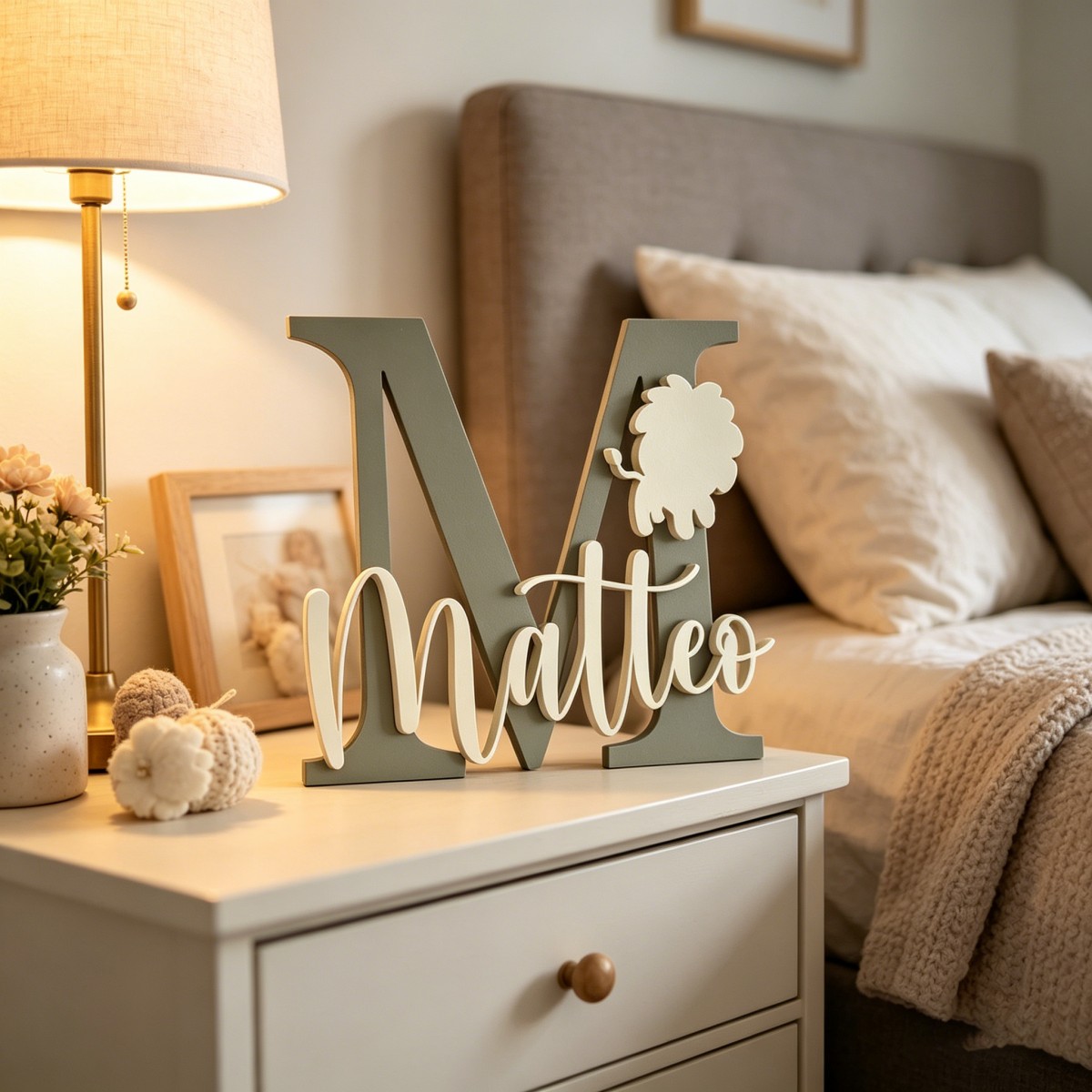 1Pc Custom Lion Name & Initial - Baby Nursery Wall 评论和价格