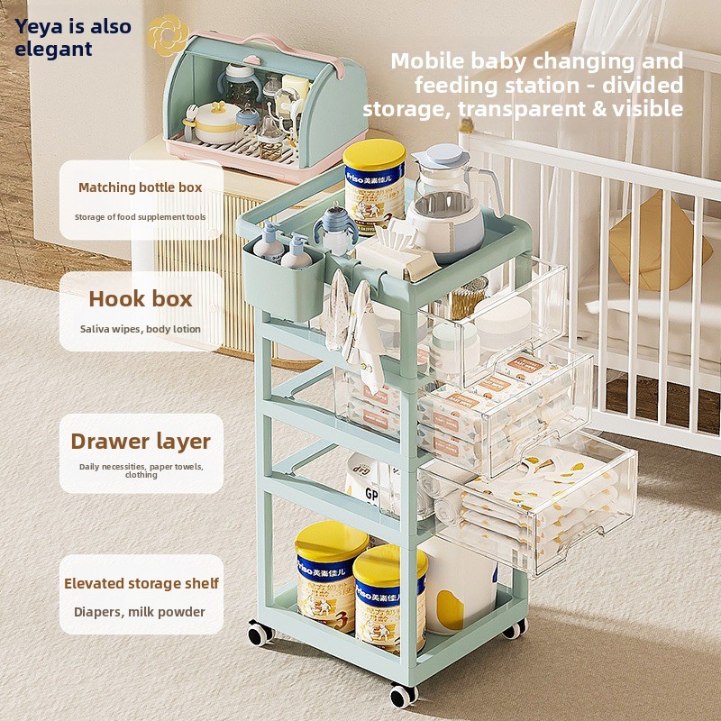 Movable Baby Storage Cart Mult - Baby Nursery Cart 评论和价格