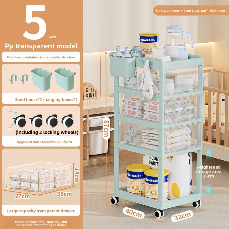Movable Baby Storage Cart Mult - Baby Nursery Cart 评论和价格