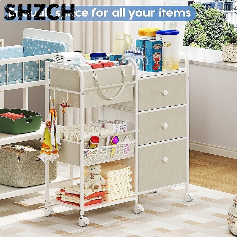Large Capacity Baby Diaper Org - Baby Nursery Cart 评论和价格
