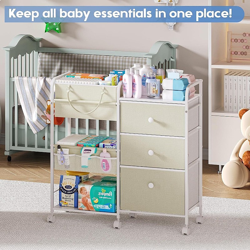 Large Capacity Baby Diaper Org - Baby Nursery Cart 评论和价格