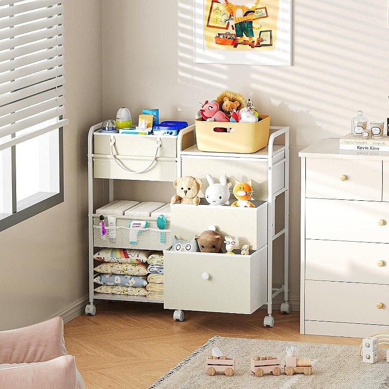Large Capacity Baby Diaper Org - Baby Nursery Cart 评论和价格