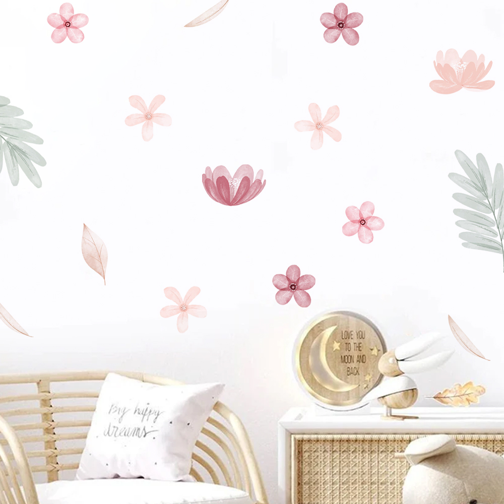 Boho Leaves Botanical DIY Wall - Baby Girl Nursery Quotes 评论和价格